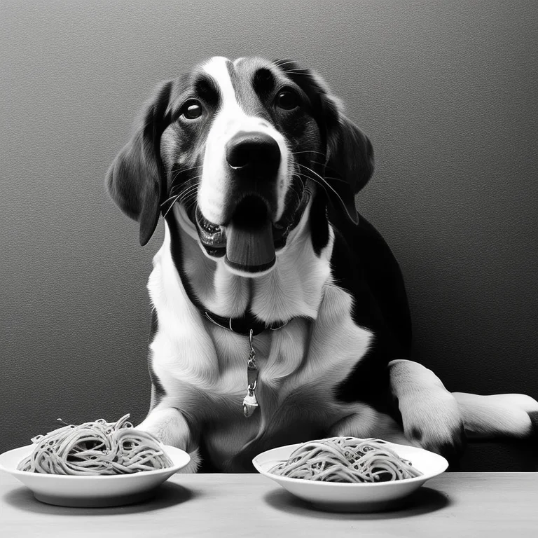 A Dog Eating Spaghetti, Cinema768-bw