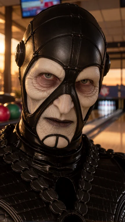 Scrps Alien Man, Extreme Close-up, Frontal, Head Slightly Ti...
