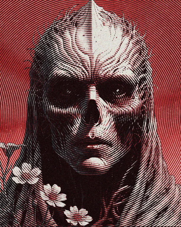 A Close-up Portrait Of A Supernatural Being Head And Shoulde...