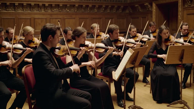 Pnst2002, A Symphony Orchestra Is Captured Mid-performance,...