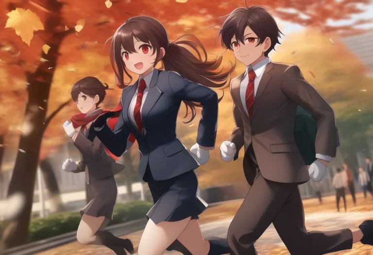 High Quality, Detailed, 1girl, 1boy, Waist-length Hair, Brow...