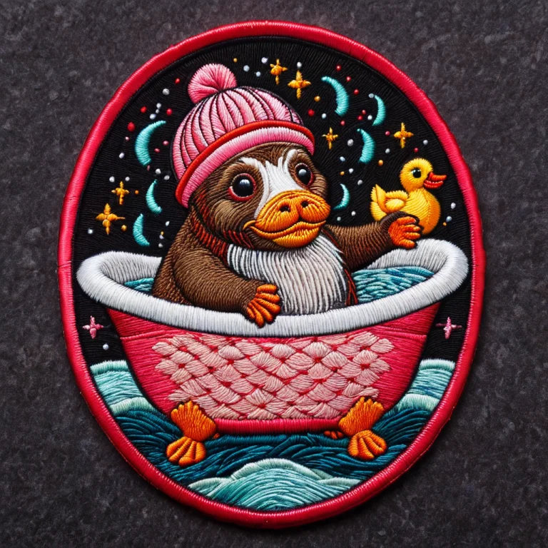 Ral-embroideredpatch, An Oval Embroidered Patch With A Brigh...