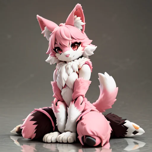 Looking At Viewer, Animal Focus, Furry, Fursuit, 1girl, Pink...