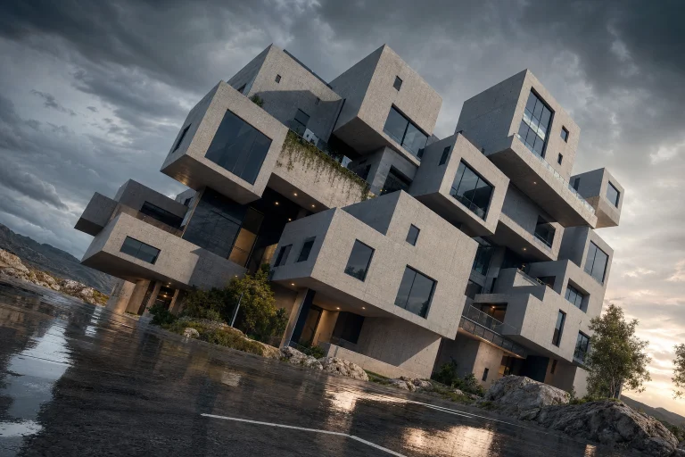 Ultra-photorealistic Cinematic Architecture Photograph, True...