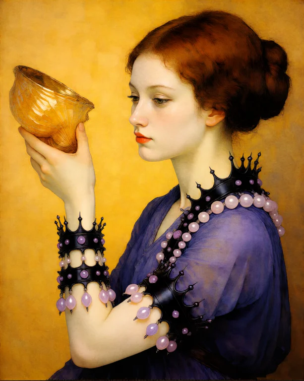 Bradhamel Art Style A Portrait In Oils Of A Woman In Profile...