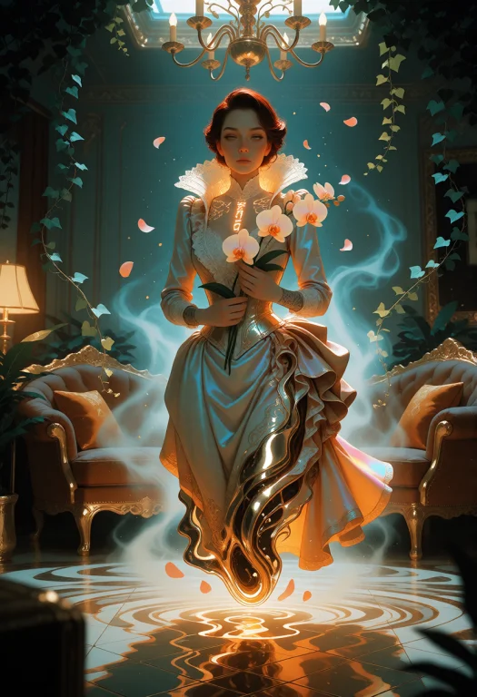 3d Rendered Artwork, Surrealist Composition Featuring Floati...