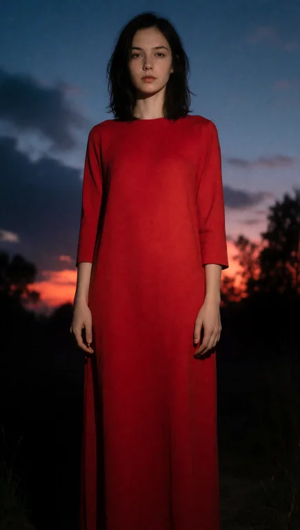 A Full-length Photorealistic Portrait Of A Young Woman Stand...