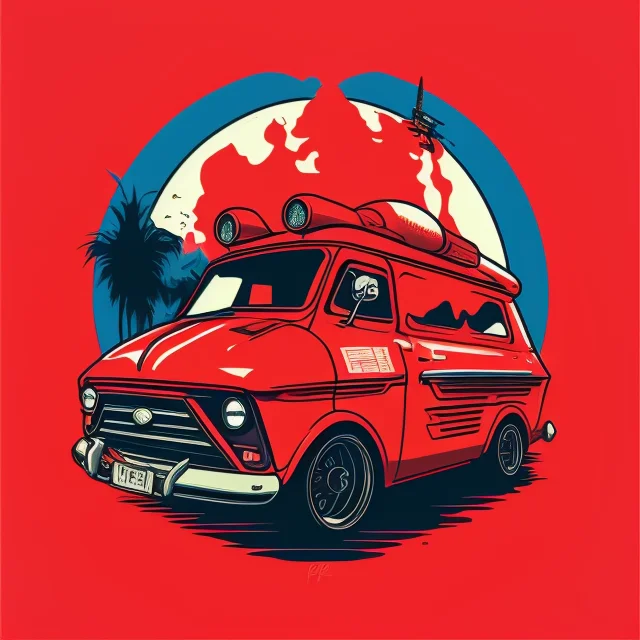 A Spaceship T-shirt Logo In The Style Of Magifactory Art On...