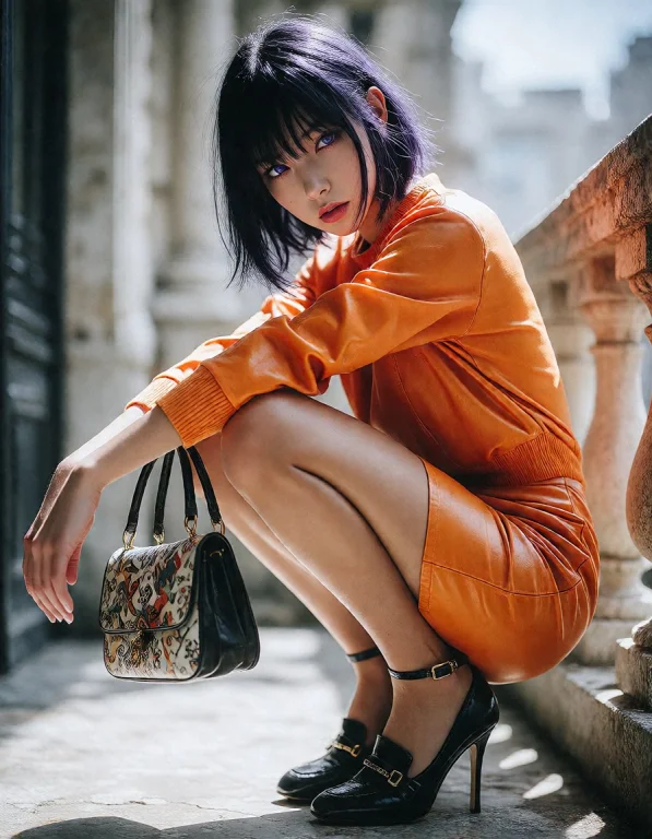 A Young East Asian Woman In Her Early Twenties Wears Ankle-s...