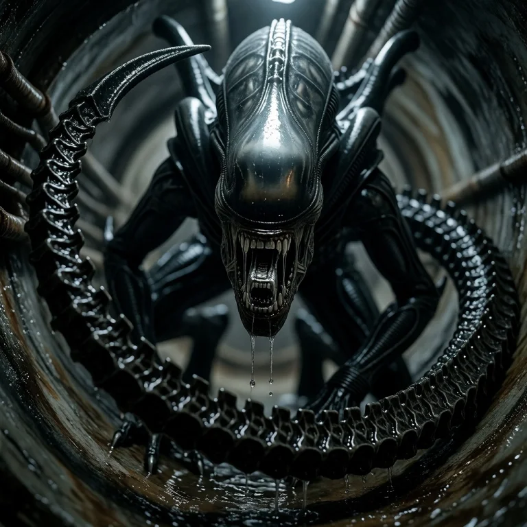 Catusmorph, Xenomorph, Alien, A Cinematic Super-close Compos...