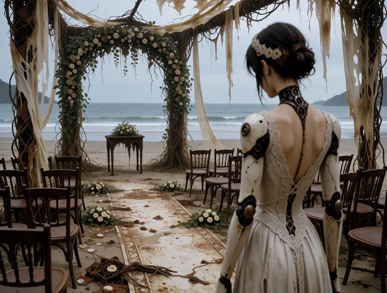 A Deeply Melancholic, Cinematic Scene At An Abandoned Beach...