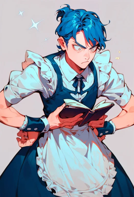 Score9, Score8up, Score7up, Score6up, 1boy, Solo, Blue Hair,...