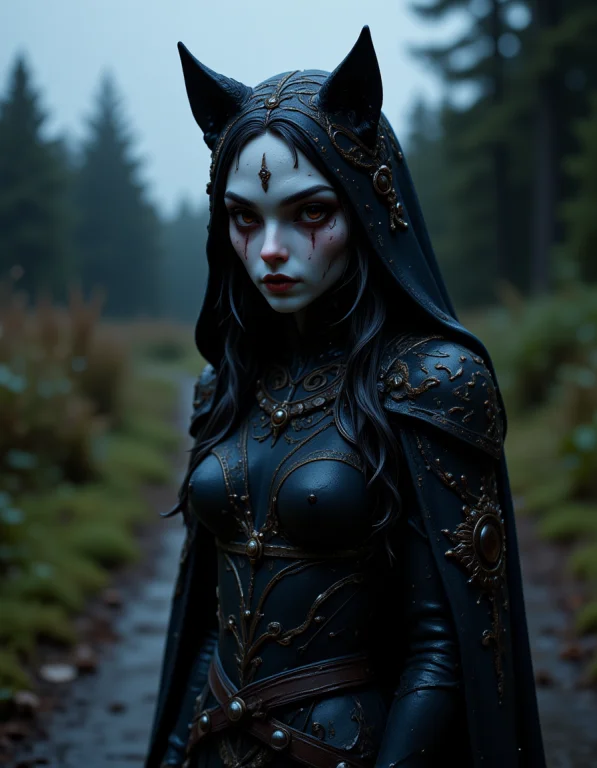 A Face Hollow, With Pitch Eyes And Wolf-bitten Features. The...
