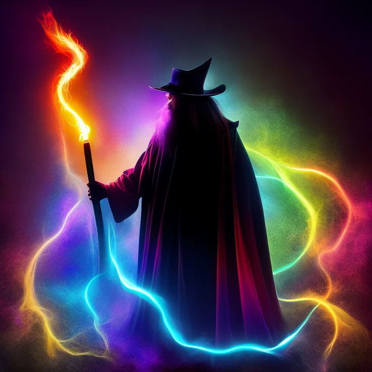 Oldjourney An Image Of A Wizard With A Glowing Staff Turned...