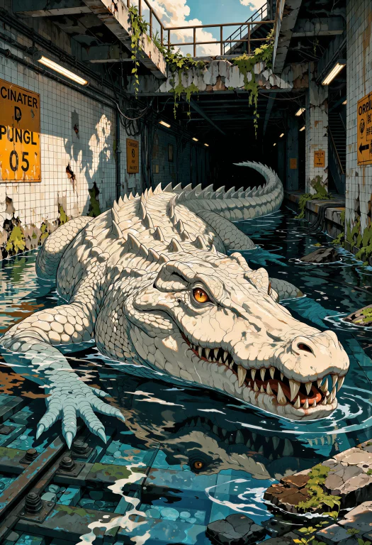 Cinematic Anime-style Adventure Illustration, Low Three-quar...