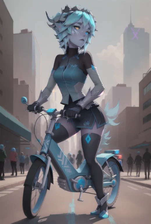 Solo, Four Fingers, Nyx, In A Modern City Riding On A Segway...