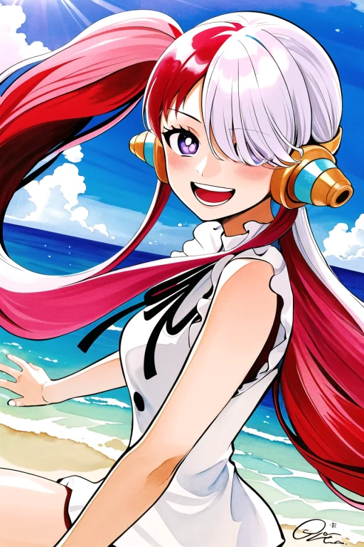 Uta One Piece, Oda Eiichirou, 1girl, D, Bangs, Blue Ribbon,...