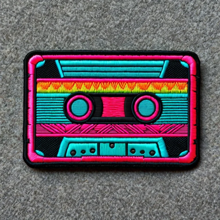 Ral-embroideredpatch, Artembroidery, A Retro Synthwave Audio...