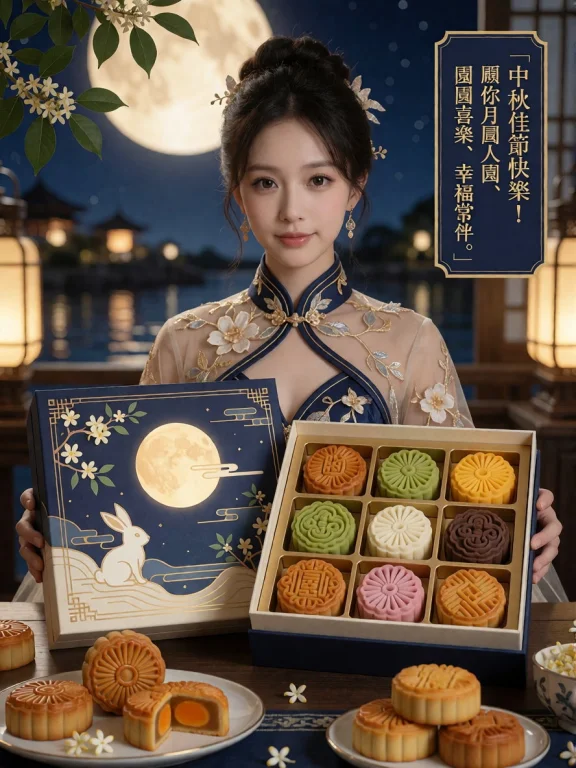 916 Vertical, Luxury Mid-autumn Festival Commercial Poster,...
