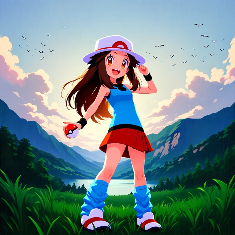 A Masterpiece-quality Full-body Portrait Of Leaf From Pokmon...