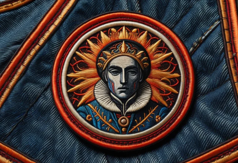 Al-embroideredpatch, An Oval Embroidered Patch Sewn Onto A F...