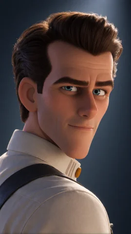 Rygnn Man, Close-up Portrait, Slightly Low Angle, Head Turne... — Stable Diffusion AI Prompt: rygnn man, close-up portrait, slightly low angle, head turned over shoulder, loo...