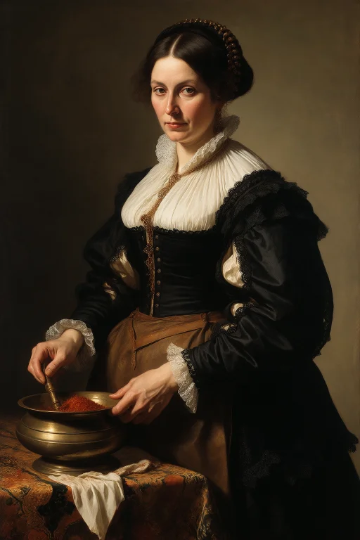 In The Style Of Diego Velzquez, Half-body Spanish Baroque Po...