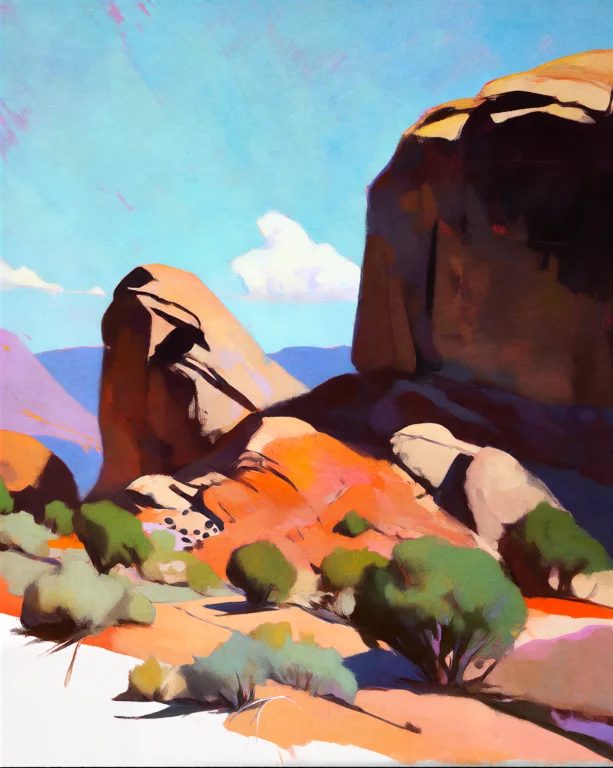 Frazetta Style Dark Fantasy Oil Painting A Desert Landscape...