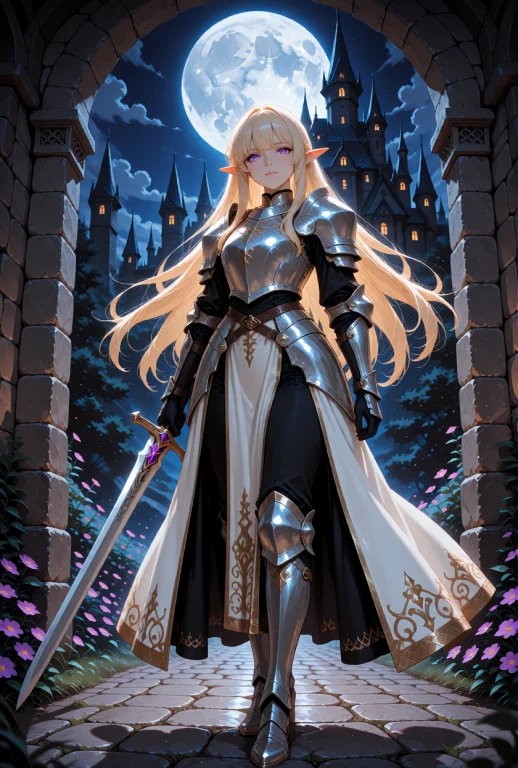 High-fantasy Elf Warrior, Elf, Long Flowing Blonde Hair With...