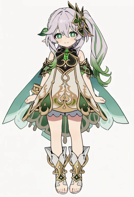 Nahida Genshin Impact, 1girl, Solo, Standing, Full Body, Loo...