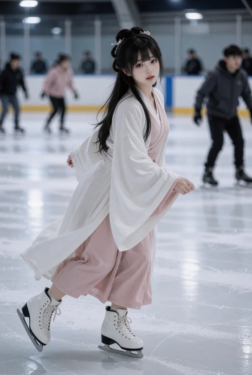Ice Rink Lifestyle Photography Of A Modern-day Guzhuang Cosp...