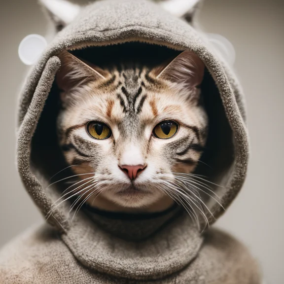 Raw Photo, Animal, A Portrait Photo Of Mancat2 Humanoid In C...