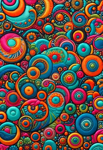Wallpaper Style, Abstract, Colorful, Mesmer1, Ral-embroidere... — SDXL AI Prompt: WALLPAPER STYLE, abstract, colorful, MesMer1, ral-embroideredpatch