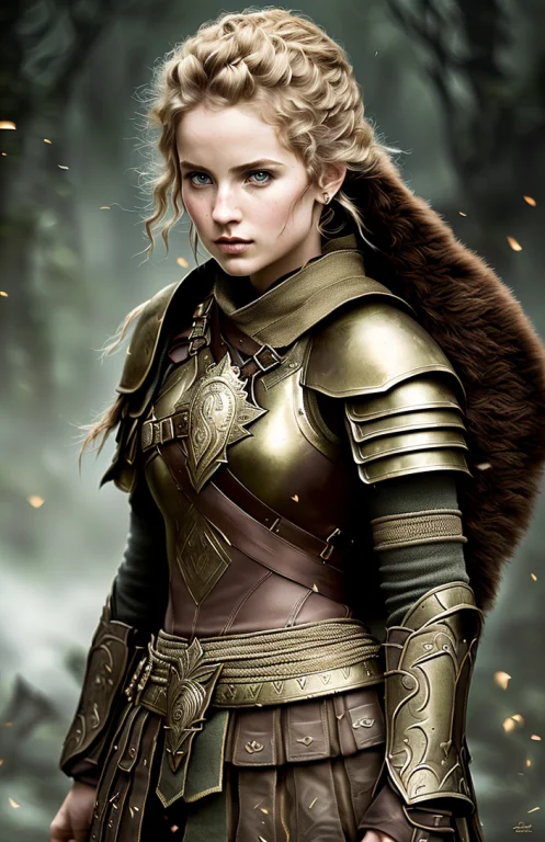 Photograph Of Emily Viviane Tkchar Warrior, Highly Detailed,...