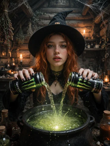 Medieval-style, Illustration Of A Pale Gothic Alt-girl Witch... — Stable Diffusion AI Prompt: medieval-style, illustration of a pale gothic alt-girl witch with messy orange-r...