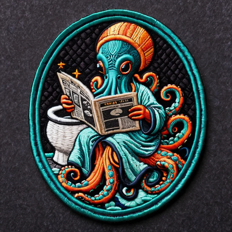 Ral-embroideredpatch, An Oval Embroidered Patch With A Teal...