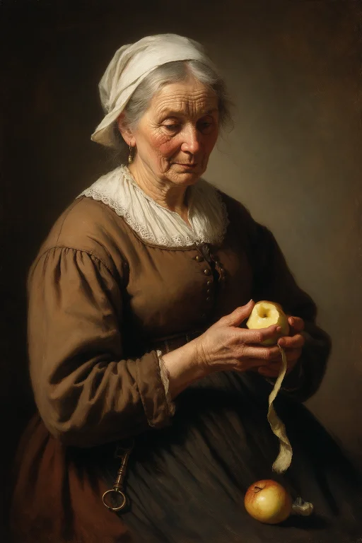 In The Manner Of Rembrandt, Three-quarter Oil Portrait Of A...