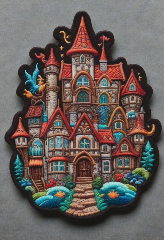 Fantasy Town Patch, Ral-embroideredpatch