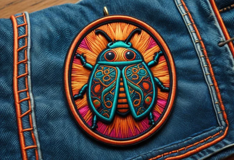 Ral-embroideredpatch, A Bold Oval Embroidered Patch Sewn Ont...