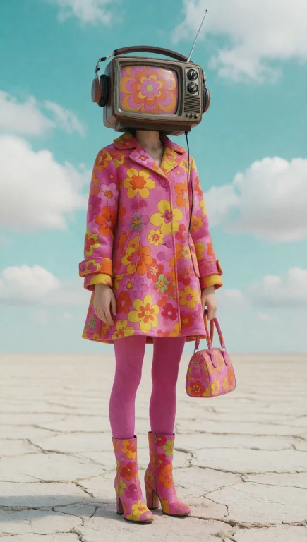 A Full-length Shot Of A Young Girl Standing Upright On A Cra...