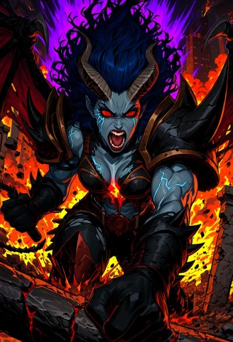 Masterpiece, Best Quality, Anime Style, 1girl, Destruction,... — Stable Diffusion AI Prompt: masterpiece, best quality, anime style, 1girl, destruction, queen of pain, (dota...