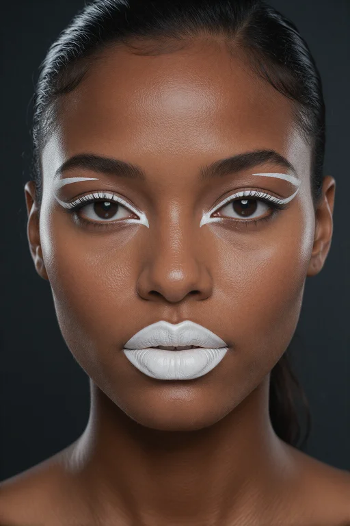 A Close-up Photograph Of A Woman With Deep Brown Skin And A...