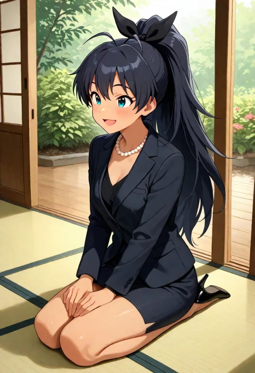 Masterpiece, 1girl, Idolmaster, Ganaha Hibiki, Black Blouse,...