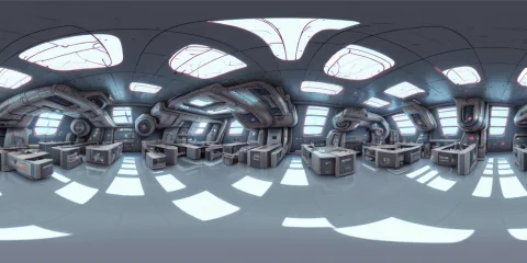 A 360 Equirectangular Panorama Loraeqpproject-0000061 , Futu... — Stable Diffusion AI Prompt: a 360 equirectangular panorama , futuristic sci fi classroom, sharp details, in...