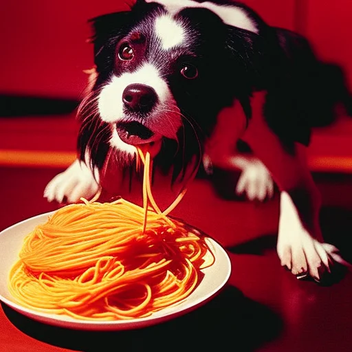 A Dog Eating Spaghetti, Kodakvision500t