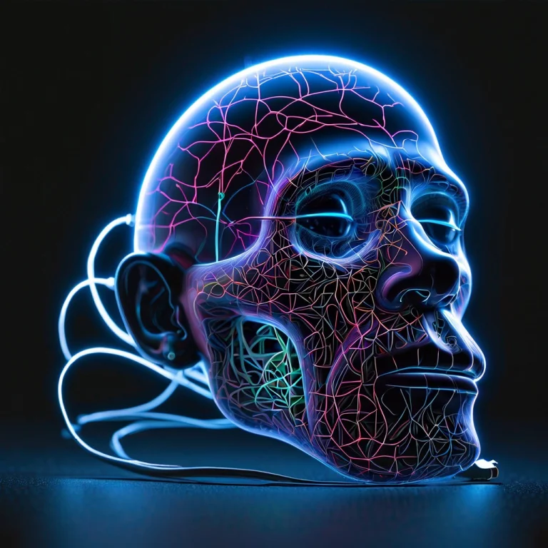 Bioluminescent Smoking Pipe Made Of Strands Of Light.