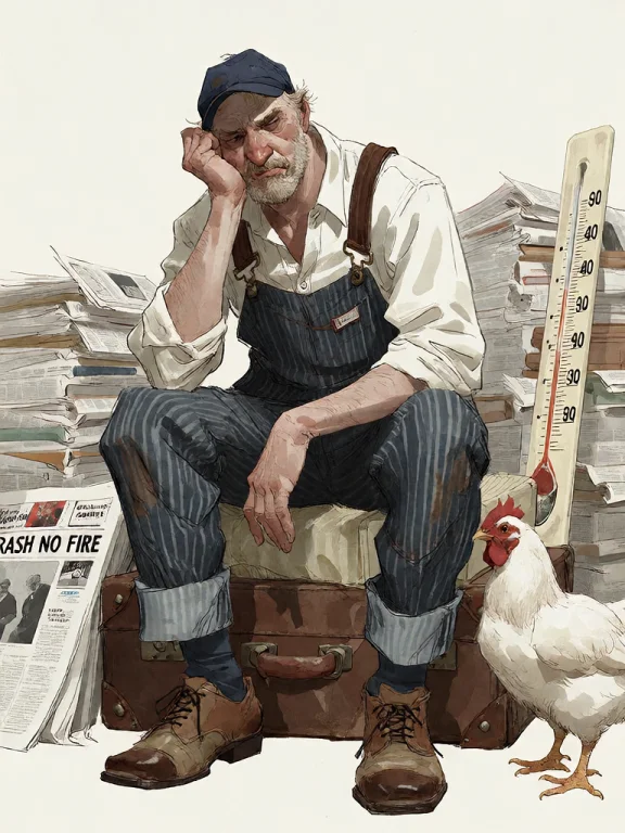 Bradhamel Art Style. A Weary, Middle-aged Man With A Beard A...