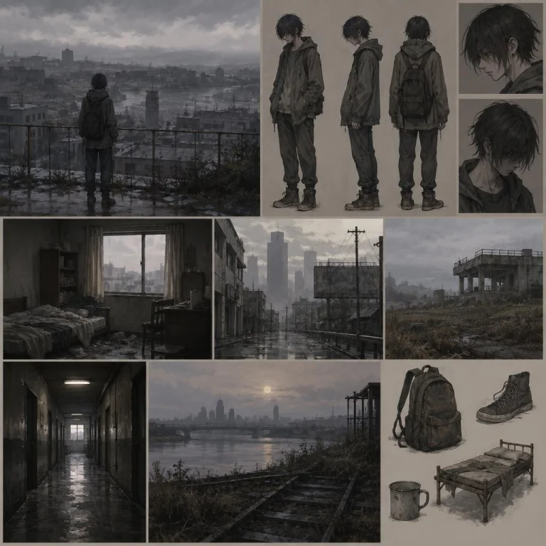 Unused Concept Art For A Life Not Worth Living, No Text