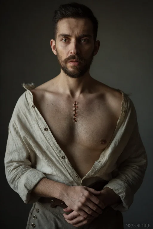 Portrait Of An Adult Male, A Newly-born Assembled Giant Arch...