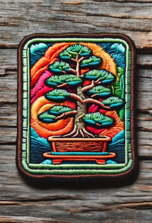 Ral-embroideredpatch, Polaroid Photograph, Bonsai Tree Embro...
